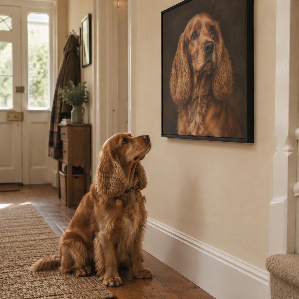 Sarah M.'s pet with their portrait